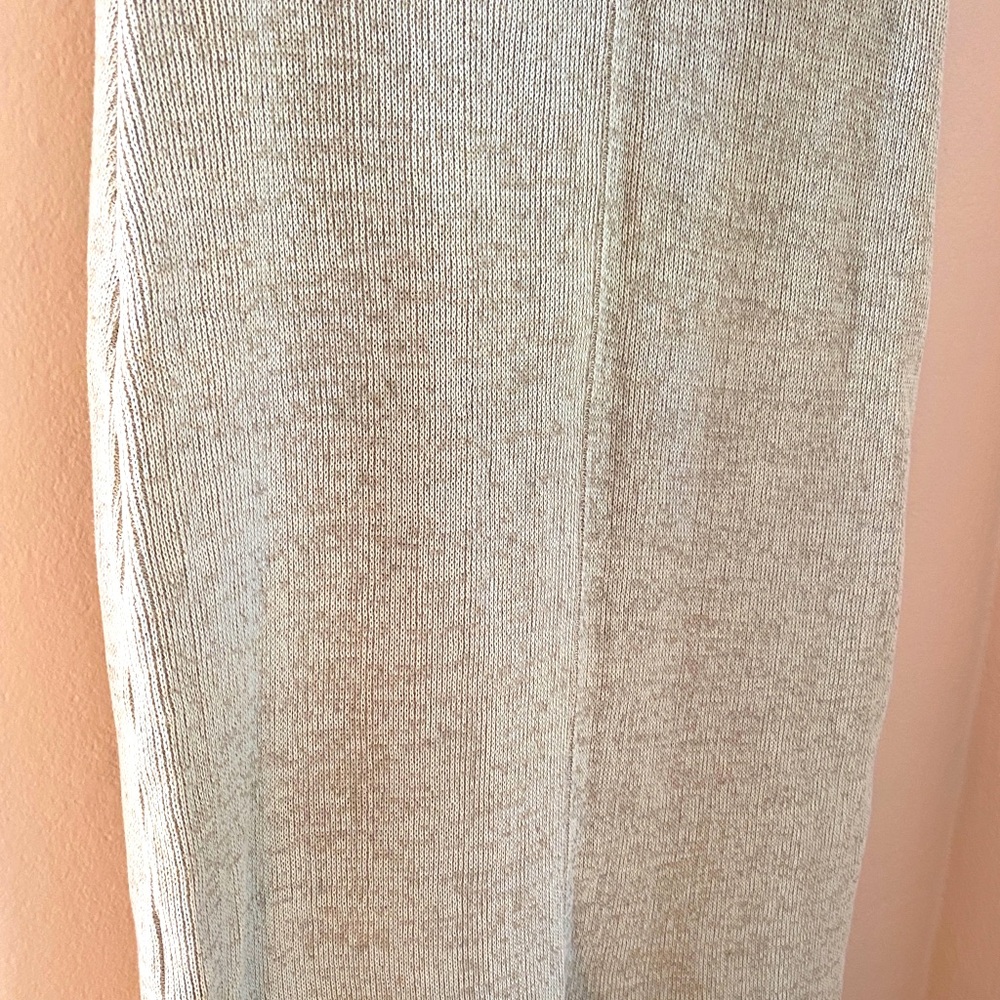 linen cotton knit straight skirt cream small - Picture 6 of 9